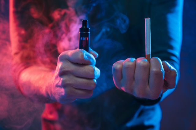 vape and cigarette